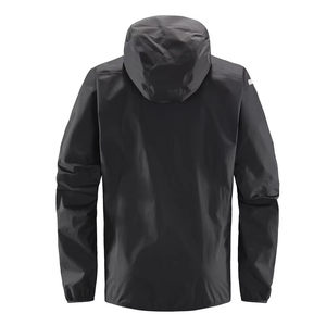 Men's Solid Charcoal <b>Grey</b> Windbreaker <b>Waterproof</b> Full Zip Hooded Outdoor Training <b>Jacket</b> Lightweight Minimalist Sportswear Coat - Product Image 3