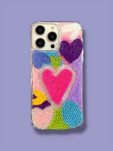 Funda de Teléfono Hecha a Mano con Diseño de Pez en Relieve y Cuentas, Color Azul, Material de PP y Tela, Peso 80g, Rectangular - Product Image 4