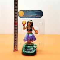 Ornement de voiture, jupe hawaïenne en herbe, poupée dansante à énergie solaire, jouets de décoration de voiture, jouet à bascule à énergie solaire