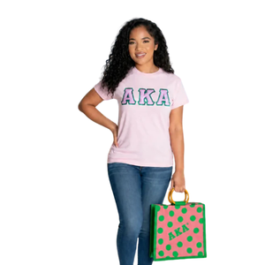 Bolsa de Yute Mini con Puntos Rosas y Verdes, Asas de Madera Natural, Bolsa de Regalo Reutilizable, Bolsa de Compras, Bolsa de Moda - Product Image 2