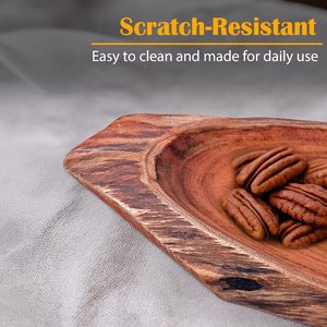 High Quality Acacia Wood Edge Serving <b>Tray</b> for Food Steak Pasta <b>Snacks</b> Rustic Serving <b>Tray</b> Wholesale Kitchenware Dishware - Product Image 5