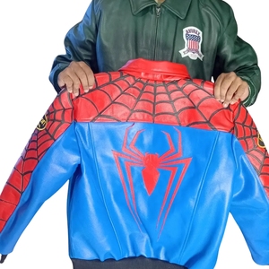 Veste bomber décontractée en cuir de vachette véritable Hunar Industries pour homme, taille XS, imperméable, teinte unie, pour l'hiver, vente en gros - Product Image 1