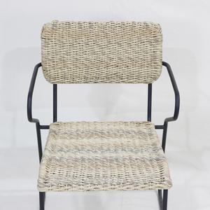 Chaise de salle à manger en fer et osier pour extérieur, dossier haut, support ergonomique – Offre Spéciale - Product Image 4