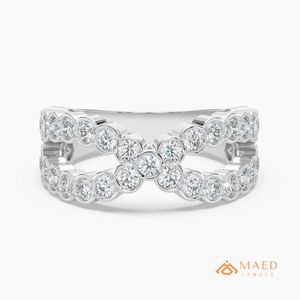 Moissanite <b>Ring</b> Women Infinity Knot 925 Sterling <b>Silver</b> Round Cut Pave Fashion Wedding Engagement Jewelry Gift New York Style NY - Product Image 1