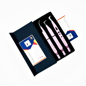 Pince à épiler professionnelle Somely Enterprises pour cils, en acier inoxydable, pointe lisse, ensemble de précision, boîte personnalisée avec logo, 10 mm, durable, parfaite - Product Image 3