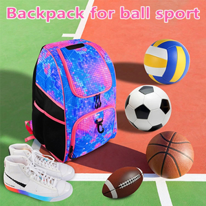 Sac à dos de basketball de haute qualité avec compartiment séparé pour chaussures, porte-ballon, poche humide/sèche, sac de sport, de gym, de voyage, de football pour hommes - Product Image 5