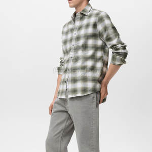 Chemise en flanelle douce, confortable et chaude avec un design classique à boutons et des manches longues, vêtement décontracté pour hommes, utilisation en extérieur - Product Image 4