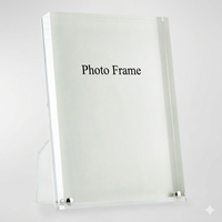 Cadre photo en acrylique transparent, double face, magnétique, support de table, porte-affiche, présentoir pour la maison, le bureau, le bureau à domicile