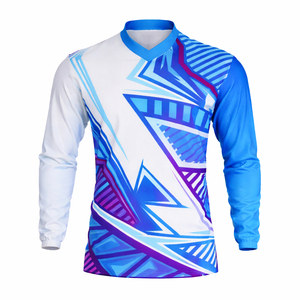 Uniforme de Equipo Personalizado, Camiseta de Carreras MX con Impresión Digital, Transpirable, de Secado Rápido, Jersey de Motocross OEM al por Mayor, Verano, 1 Pieza - Product Image 4