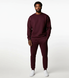 Conjunto de 2 Piezas de Pantalones Deportivos con Capucha y Cordón Ajustable, Unisex, con Ribete Elástico en las Puños, de Poliéster/Algodón, Diseño Color Block, Cortavientos - Product Image 1