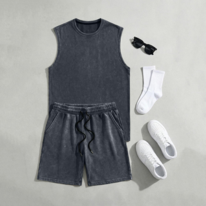 Conjunto de Camiseta sin Mangas y Pantalones Cortos de Poliéster para Hombre, de Alta Calidad, Duradero y Transpirable, para Actividades al Aire Libre de Verano - Product Image 6