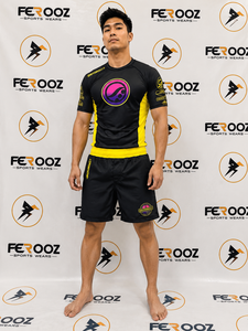 Short Sleeve Rash Guard And Shorts Set <b>Athletic</b> Training Apparel For Men Gym Workout Fitness Grappling Wear - Product Image 2
