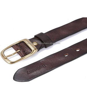 Ceinture en cuir décontractée de style rétro pour homme, boucle multifonctionnelle, cuir de vachette de haute qualité, tendance, marron, ceinture en cuir décontractée de qualité supérieure - Product Image 5