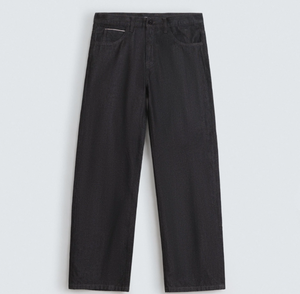 Jean en denim tissé léger et respirant pour homme, taille mi-haute, coupe ample, jambe large, décontracté, idéal pour l'été - Product Image 3