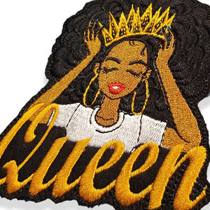 Parches Bordados Termoadhesivos de Alta Calidad con Diseño de Reina Negra, Listos para Enviar, para Coser en Ropa, Chaquetas y Jeans - Product Image 2