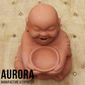Maceta de Buda de Terracota, Estilo Chino Tradicional Wabi-Sabi, Maceta Clásica para Plantas de Interior, Decoración Hecha a Mano - Product Image 3