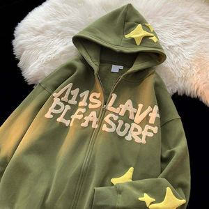 เสื้อฮู้ดซิปหนาพิมพ์ลายปัก 3 มิติ สไตล์สตรีทแฟชั่น คุณภาพสูง สำหรับผู้ชาย ขายส่งสำหรับฤดูหนาว - Product Image 4