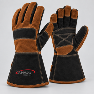 Nouveaux gants de soudage en cuir tactiques, longueur de poignet personnalisée, qualité durable, pour travaux extérieurs en hiver, gants de soudage - Product Image 4