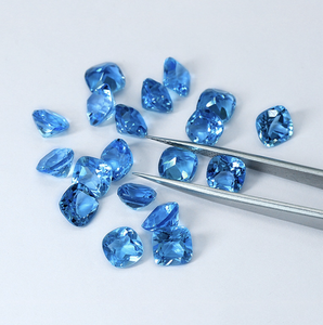 Topacio azul suizo cultivado en laboratorio, materia prima resistente al calor, corte lapidario, imitación sintética nano - Product Image 1