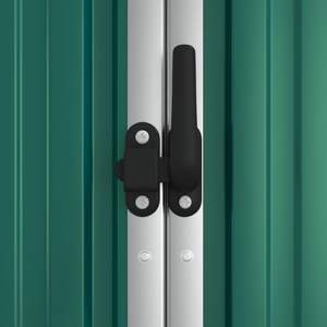 Grand abri de jardin en acier galvanisé vert, résistant aux intempéries et durable, solution de rangement - Product Image 6