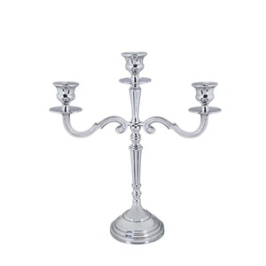 Magnifique candélabre en métal de luxe à trois bras, élégant porte-bougie décoratif, support de table pour table à manger, maison, au prix le plus bas - Product Image 1