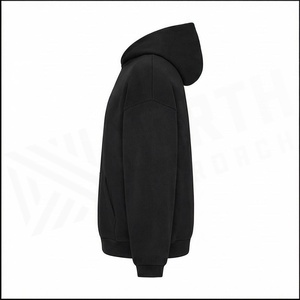 เสื้อฮู้ดดี้ผู้ชายทรงโอเวอร์ไซส์ ผ้าฝ้ายเฟรนช์เทอร์รี่ สไตล์ลำลองสำหรับฤดูใบไม้ร่วง พิมพ์ลายด้านหน้า ทรงปกติ - Product Image 3