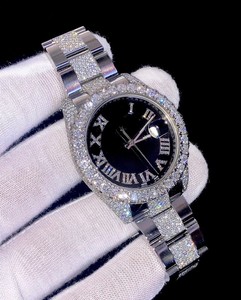 Joyas de Belleza de Edición Limitada Hechas a Mano, de Lujo, en Acero Inoxidable con Cristal de Zafiro, Unisex, Clásicas, Estilo Hip Hop, Mecánicas - Product Image 1