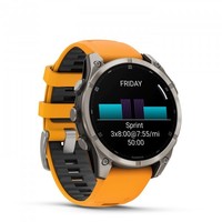 Vente en gros de montres Fenix 8 47 mm en titane saphir avec bracelet en graphite orange