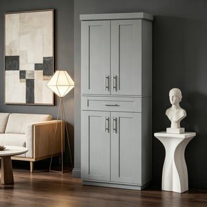Armadio con Ripiani Regolabili per Cucina 30 X 15,75 X 72 Pollici - Product Image 3