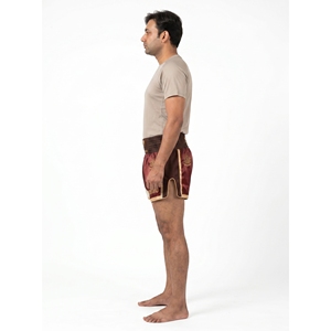 Shorts de Muay Thai personnalisés 100 % micro-satin polyester pour hommes, style rétro, pour la compétition, vêtements de combat, OEM, marque privée, brodés, couleur unie, séchage rapide - Product Image 3