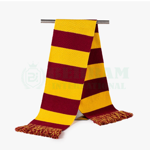 High Quality Unisex Adult Knitted Jacquard 100% Acrylic Long Embroidered Checked Warm Custom Logo <b>Scarf</b> for Winter Season - Product Image 6