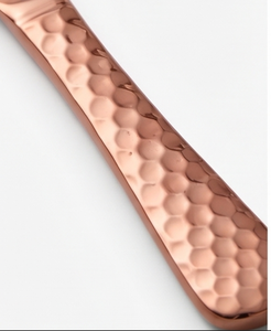 Ensemble de couverts modernes en or rose avec finition martelée, polissage mat, compatibles lave-vaisselle, pour les dîners de mariage - Product Image 2