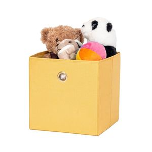 Fabric Storage Bins Collapsible <b>Cube</b> <b>Baskets</b> 4 Pack 10.5 Inch Golden Curry - Product Image 3