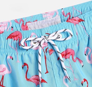 Customized Design <b>Men</b>’s Flamingo Sublimated Print Swim Shorts Quick Dry Beach <b>Trunks</b> Summer Holiday Swimwear for Pool Surf - Product Image 4