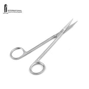 Tijeras Quirúrgicas Curvas de Acero Inoxidable Alemán de Alta Calidad F.J. INTERNATIONAL con Inserto de Carburo de Tungsteno, Filo Afilado, CE, Manuales - Product Image 1