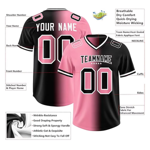 Maillot de football américain pour jeunes, imprimé en couleur, nom et numéro personnalisés, maille polyester à séchage rapide - Product Image 3