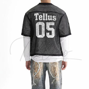 เสื้อยืดลำลองผู้ชายไซส์ใหญ่ ผ้าตาข่าย ระบายอากาศ น้ำหนักเบา ใส่ได้ทุกวัน ใส่เล่นกีฬา แขนสั้น - Product Image 4