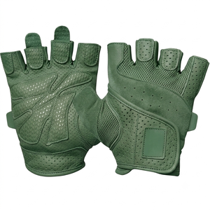 Guantes Deportivos Verdes de Medio Dedo, Transpirables, de Malla, para Entrenamiento, Gimnasio, Deportes al Aire Libre, Ejercicio, Spandex Transpirable - Product Image 3
