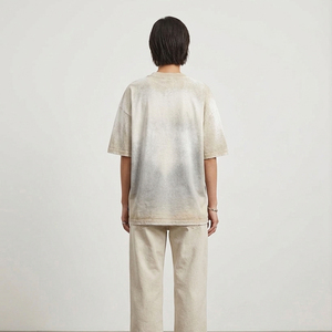 Sun Faded Wash T Shirts Women 100% Cotton Polyester Sun Faded Tee Shirt Ladies Drop Shoulder Washed Sun Faded TShirts Ladies - Product Image 2