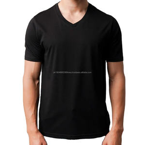 เสื้อยืดผู้ชายคอวีผ้าฝ้าย 100% คุณภาพสูง ออกแบบเองได้ พร้อมบริการสกรีนโลโก้ตามสั่ง บริการ OEM เสื้อยืดสำหรับฤดูร้อน - Product Image 5