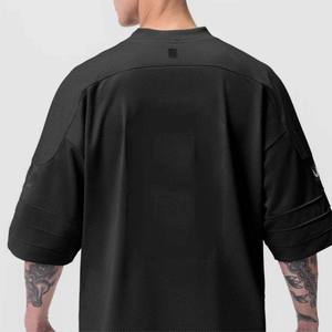 Custom Logo Black Oversized American Football Jersey Breathable Mesh Training Shirt Men's Streetwear Style Practice Uniform - Product Image 6
