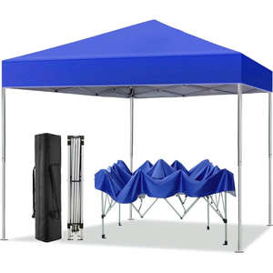 Carpa Plegable Resistente con Techo Abatible – Carpa Exterior Portátil Impermeable con Estructura de Acero de Una Habitación para Acampar de 1 a 2 Personas - Product Image 1