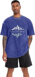 T-shirt Homme Coupe Slim Personnalisée Délavé à l'Acide, Vente en Gros, Coton Lourd 100%, Style Vintage Streetwear, T-shirt Vierge à Manches Courtes - Product Image 3