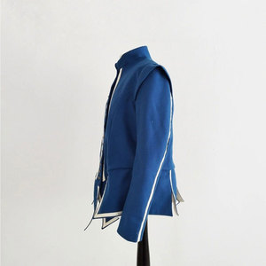 Blue Doublet High-Quality Wool Jacket with White Cotton Piping for 17th Century Historical Outfit Top Sell - Product Image 3