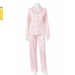RTS Samavia Conjunto de Pijama de Satén Sexy para Mujer de 2 Piezas, Algodón Suave Transpirable de Secado Rápido, Ropa de Dormir y Descanso de Verano, OEM Logo Personalizado - Product Image 1