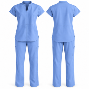 Nuevo Conjunto de Uniformes Médicos con Cuello en V, Estilo Dividido, con Pantalones de Pierna Recta y Bolsillos para Enfermeras y Doctores - Product Image 1