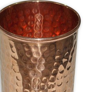 Copper glasses textured finish stylish drinkware ayurvedic health <b>cups</b> eco <b>reusable</b> durable for premium kitchen dining - Product Image 1