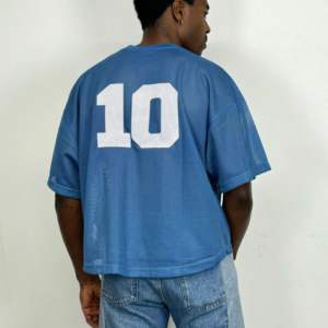 Custom Retro Boxy Fit Football Jersey for Men Quick Dry <b>Mesh</b> Soccer <b>Crop</b> <b>Top</b> with Oversized Boxy Soccer Wear T-shirt Design - Product Image 6