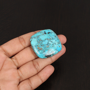Pierre précieuse cabochon en turquoise naturelle d'Arizona, 106,7 carats, 37x37 mm, pour la création de bijoux - Product Image 2