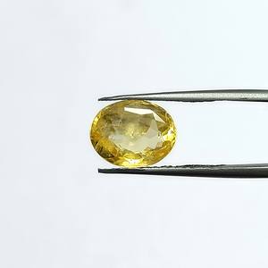 Zafiro amarillo ovalado natural de 6.50 quilates de Sri Lanka, piedras preciosas sueltas para la fabricación de joyas y anillos YOIH-158 - Product Image 1